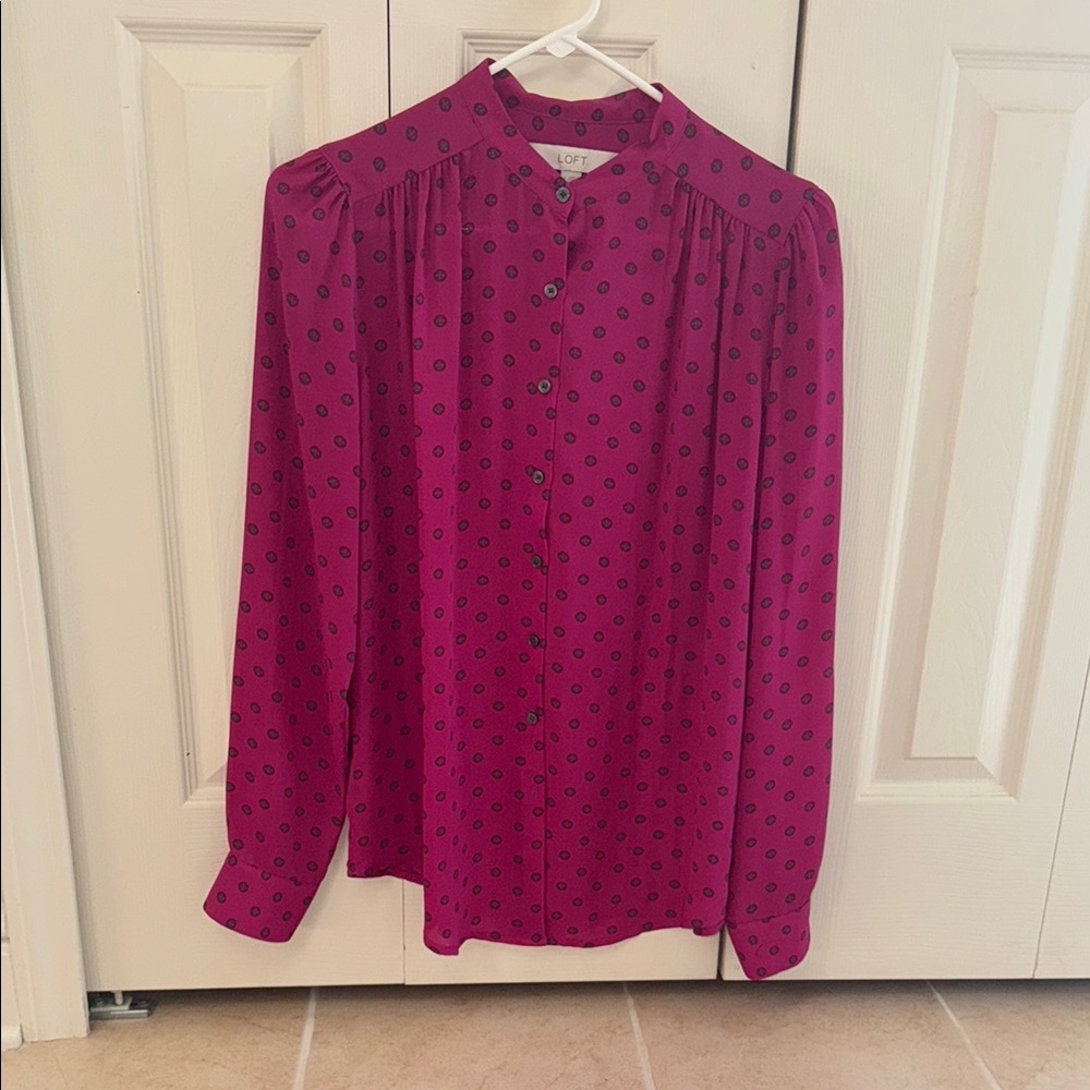 LOFT Fuchsia Blouse